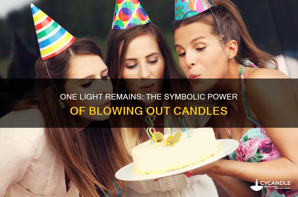 when you blow out the candles one light