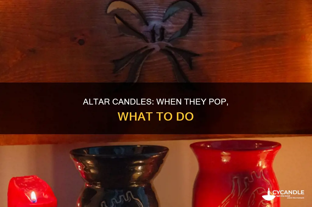 when your candle pops on your altar
