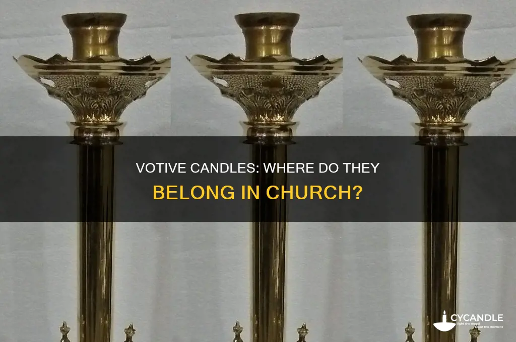 where are the votive candles usually located in a church