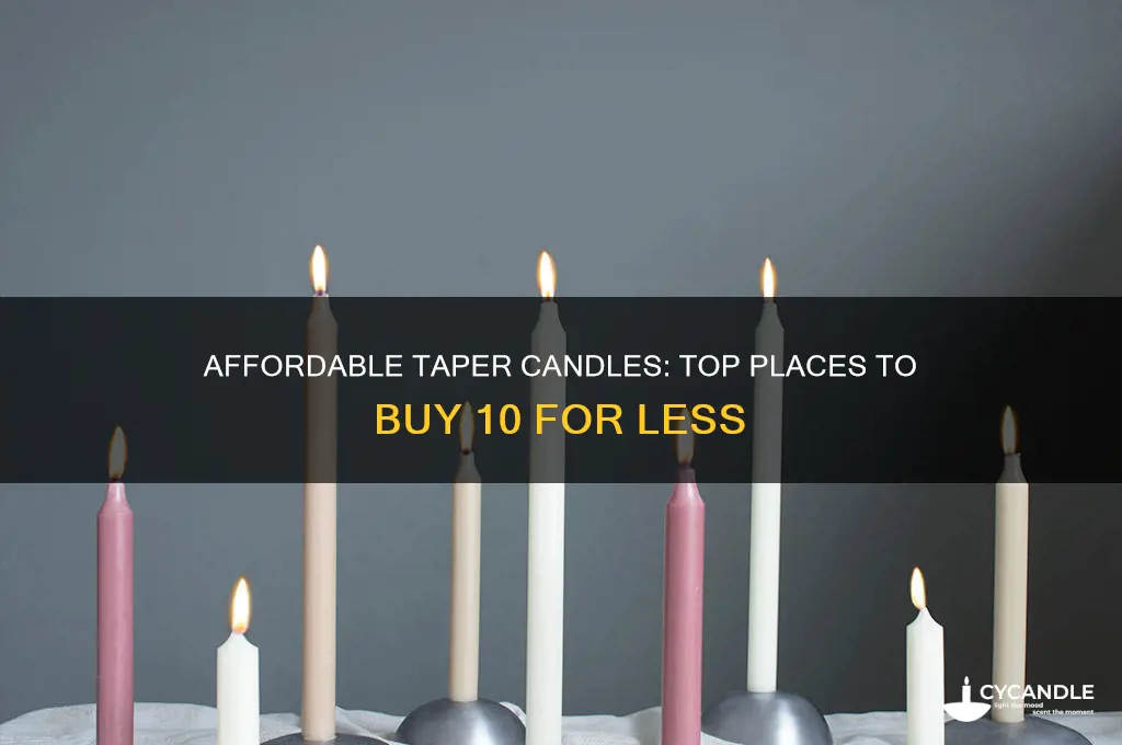 where buy 10 taper candles cheap