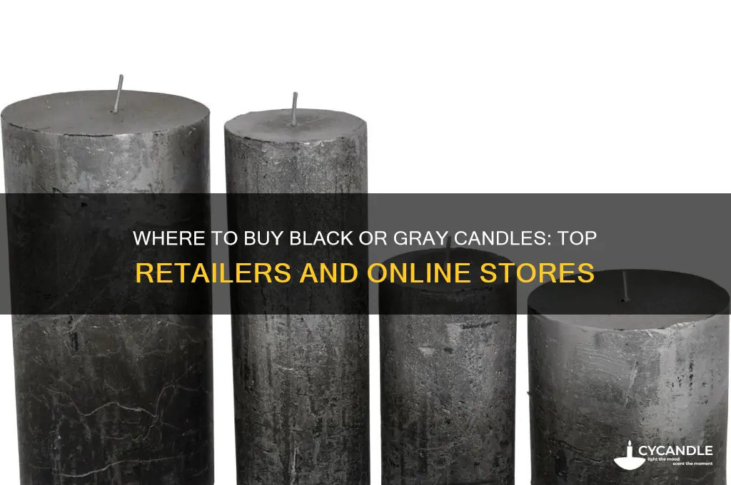 where can i buy black or gray candles