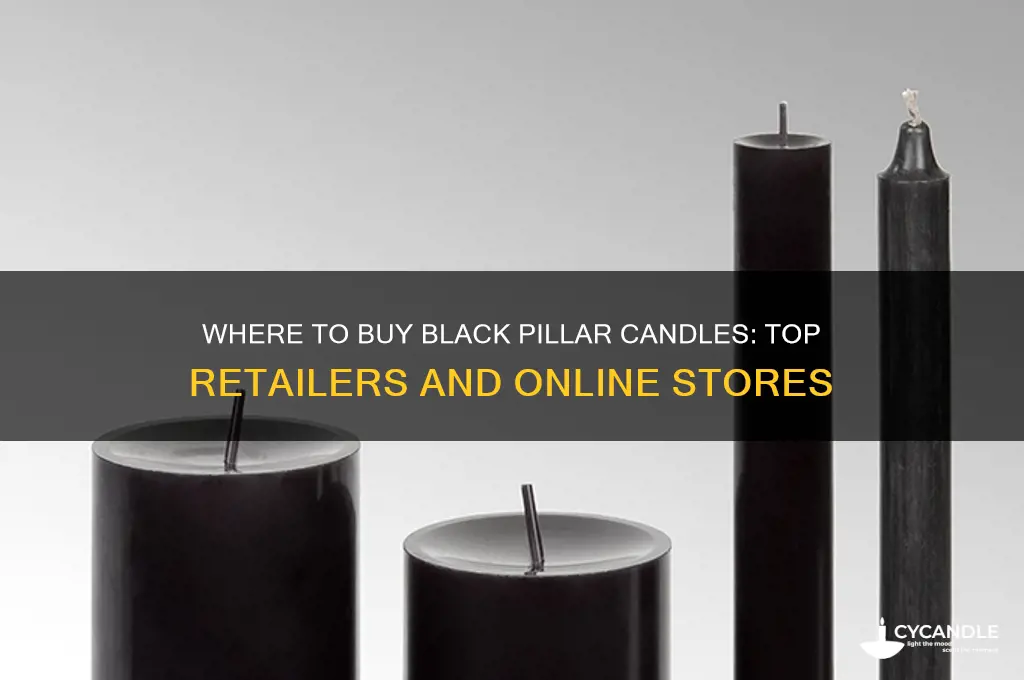 where can i buy black pillar candles