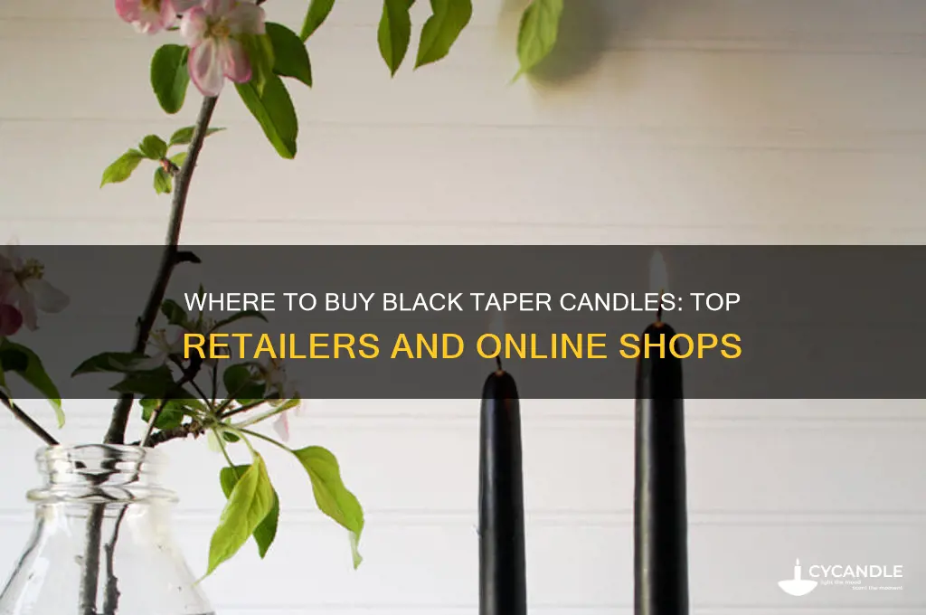 where can i buy black taper candles
