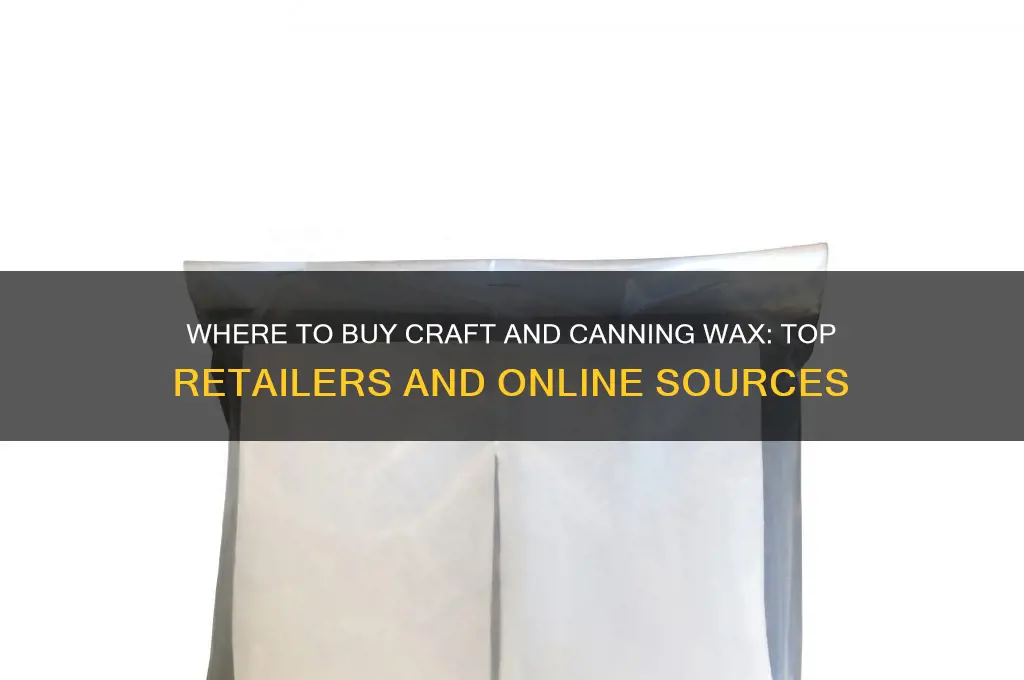 where can i buy craft and canning wax