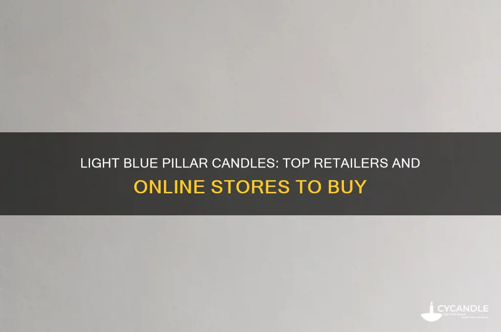 where can i buy light blue pillar candles