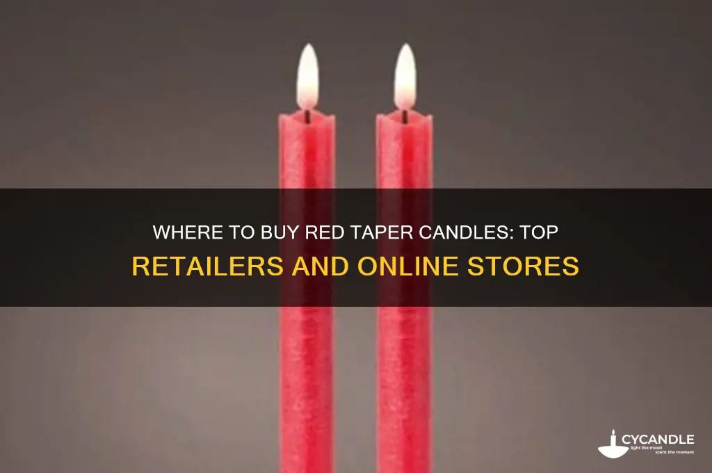 where can i buy red taper candles