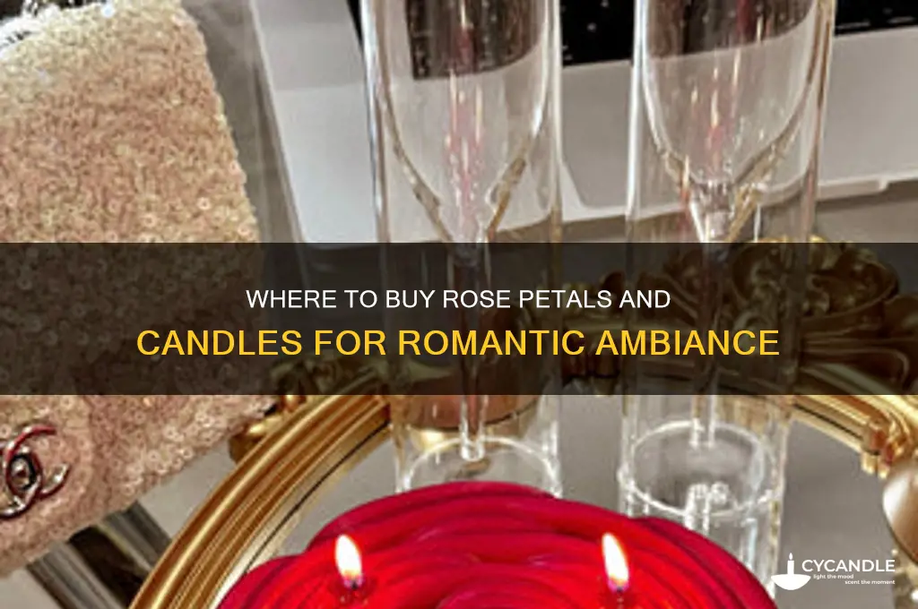 where can i buy rose petals and candles