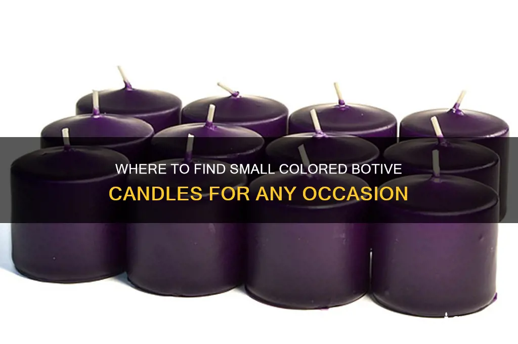 where can i buy small botive candles in different colors