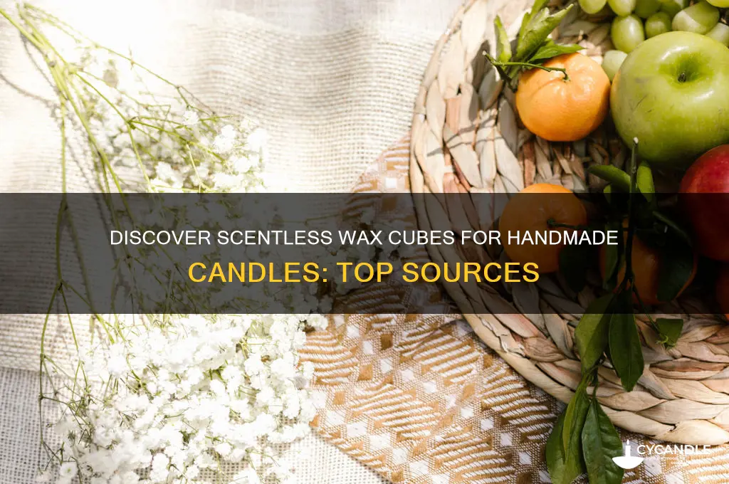 where can i find scentless wax cubesfor handmade candle