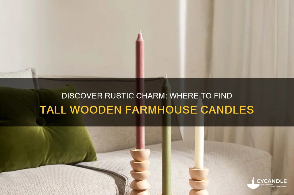 where can i find tall wooden farmhouse candles