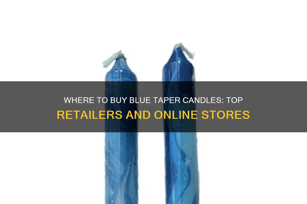 where can i purchase blue taper candles