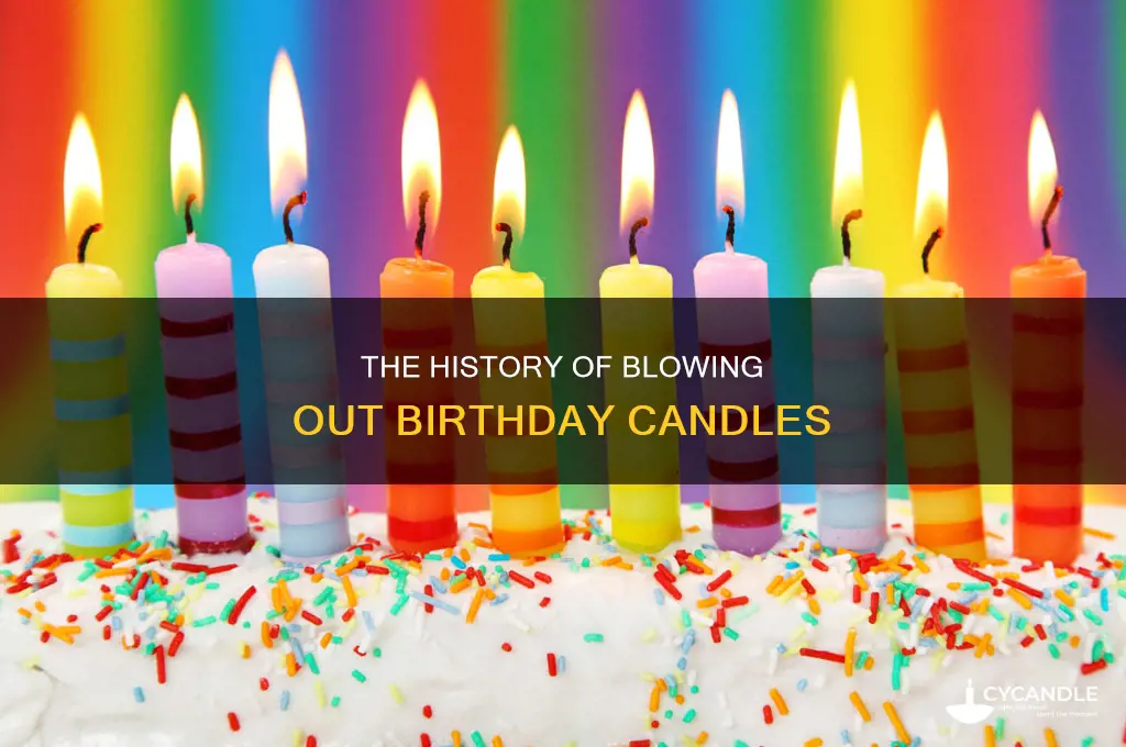 where did blowing out birthday candles come from