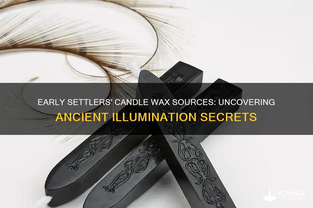 where did the early settlers get wax for candles