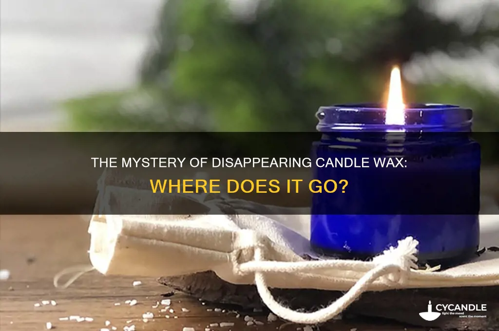where does evaporated candle wax go