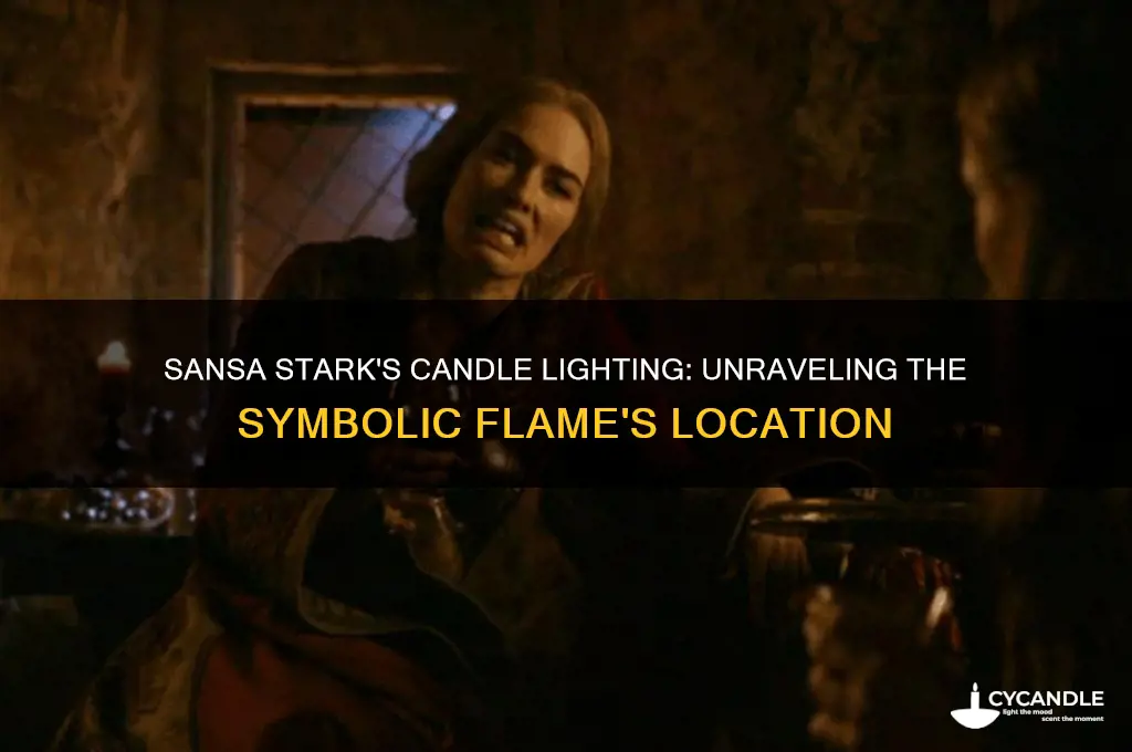 where does sansa stark light the candle