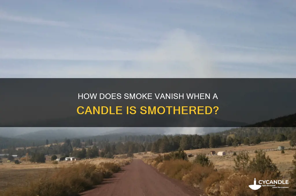 where does smoke go when you smother a candle