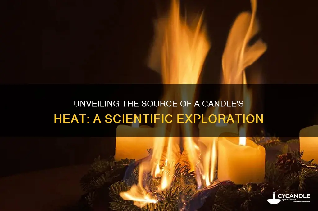 where does the heat from a burning candle originate