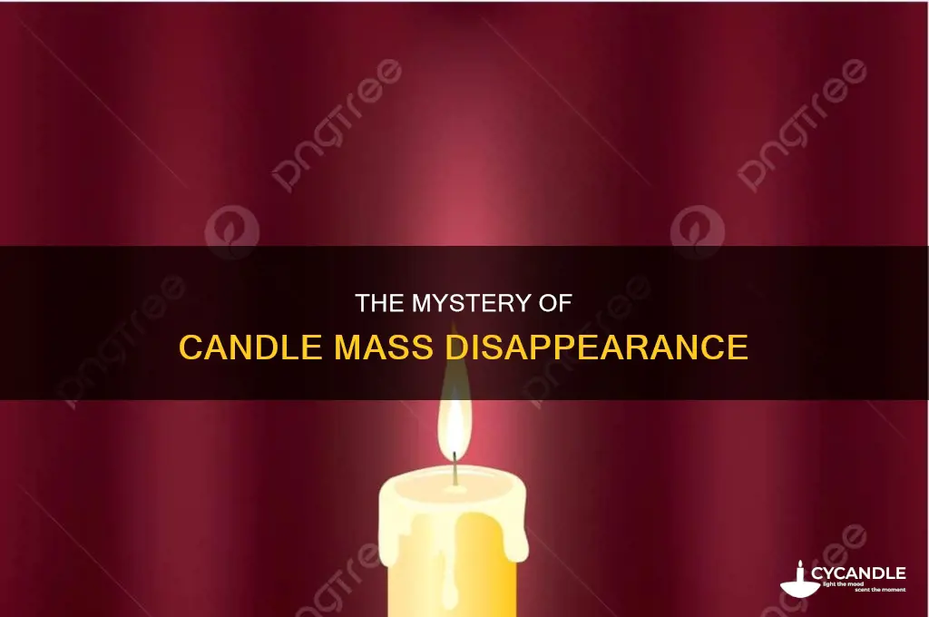 where does the mass of a candle go