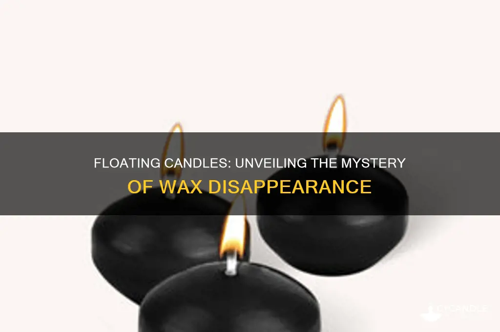where does the wax go in a floating candle