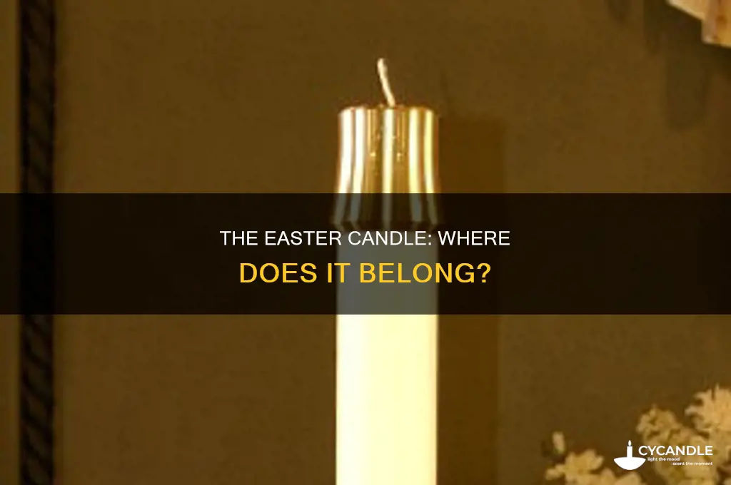 where is the easter candle placed in the church