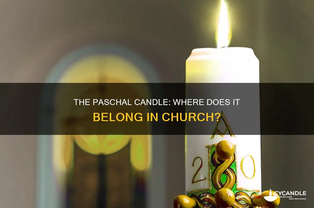 where is the paschal candle in church