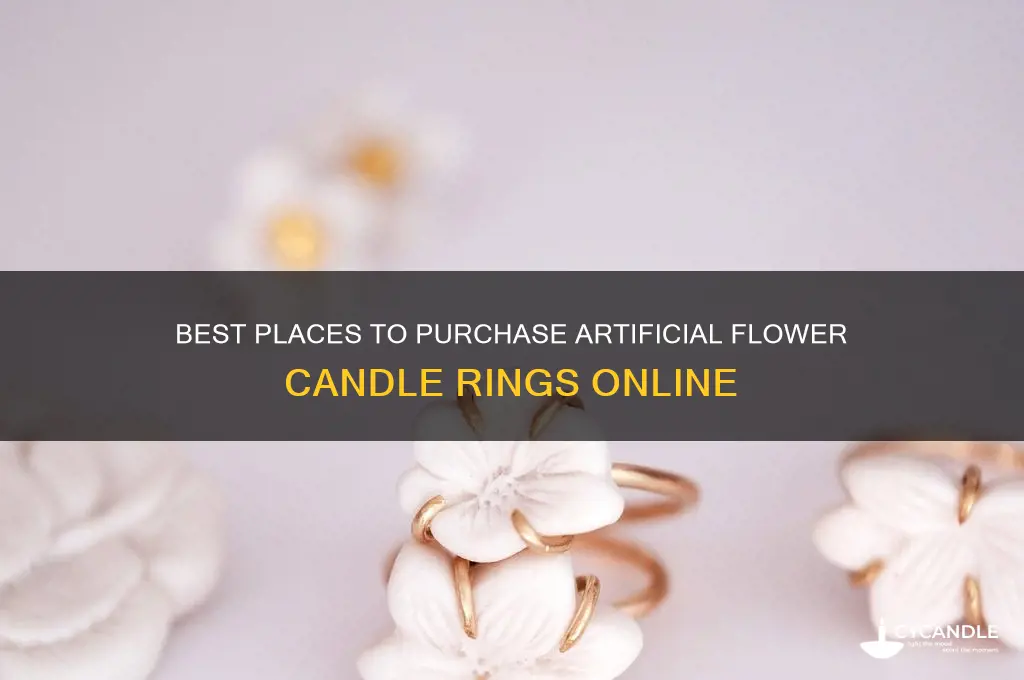 where to buy artificial flower candle rings