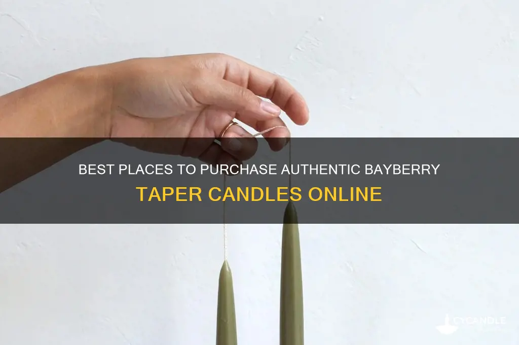 where to buy bayberry taper candles