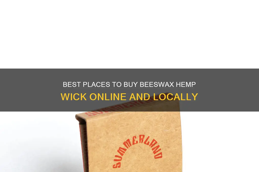 where to buy beeswax hemp wick