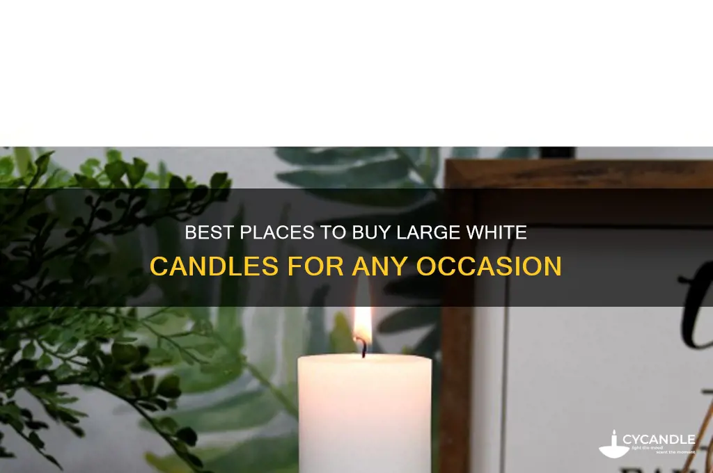 where to buy big white candles