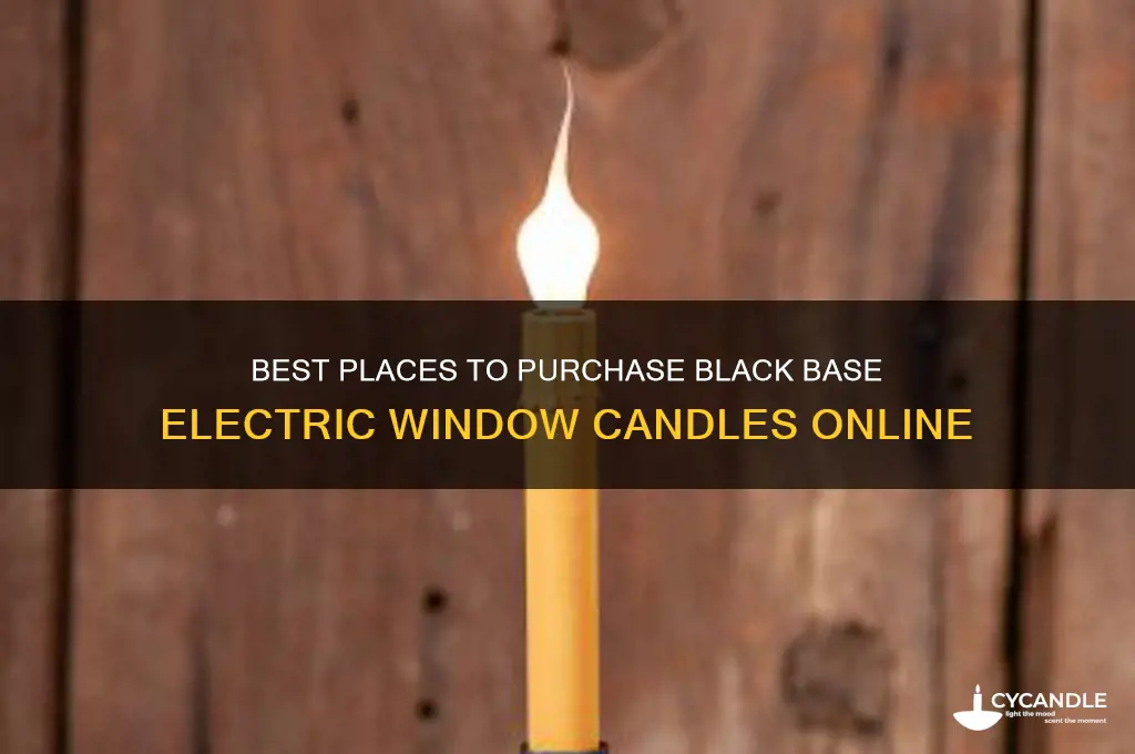 where to buy black base electric window candle