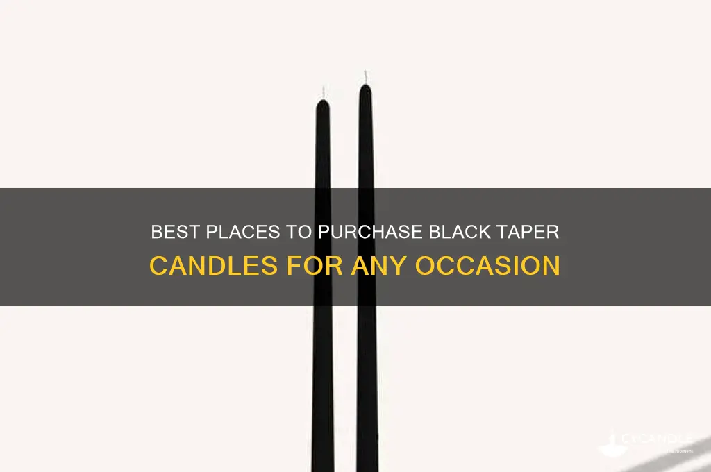 where to buy black taper candles