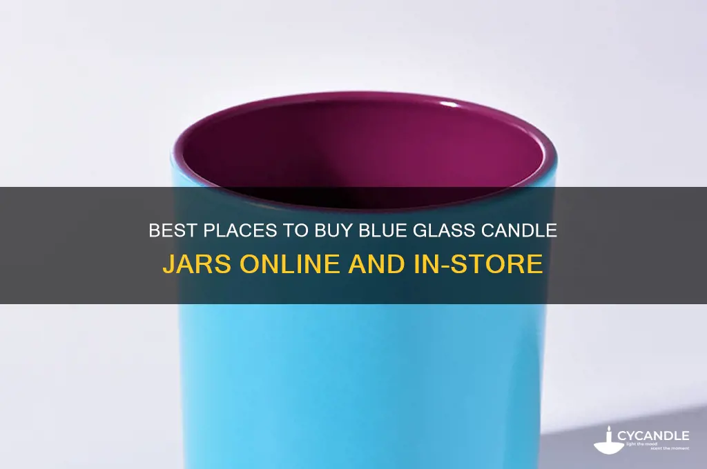 where to buy blue glass candle cubs