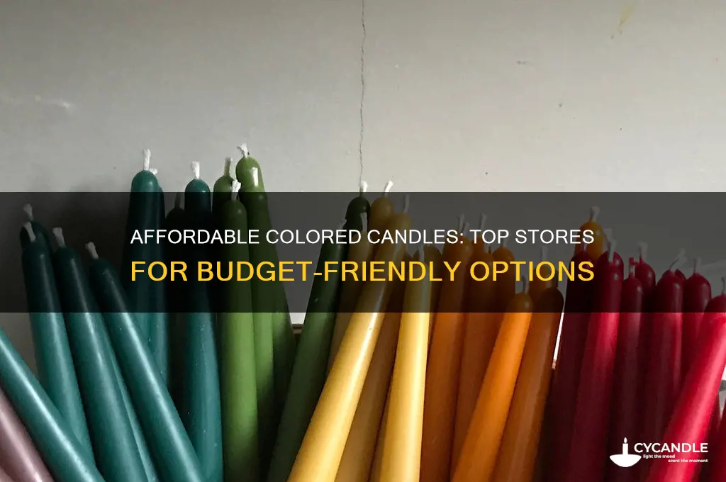 where to buy cheap colored candles