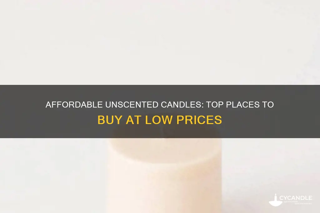 where to buy cheap unscented candles