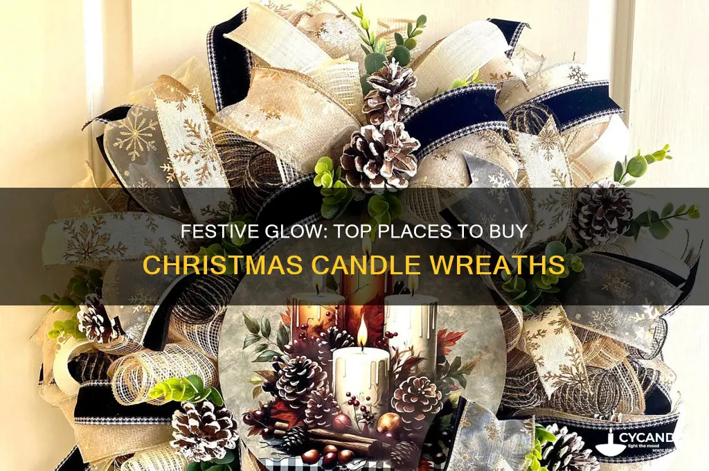 where to buy christmas candle wreath