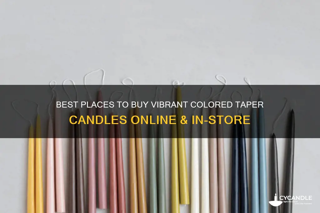 where to buy colored taper candles