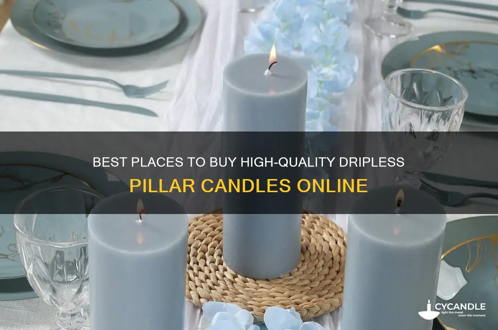 where to buy dripless pillar candles