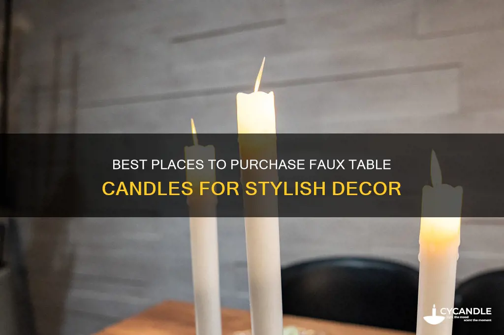 where to buy faux table candles