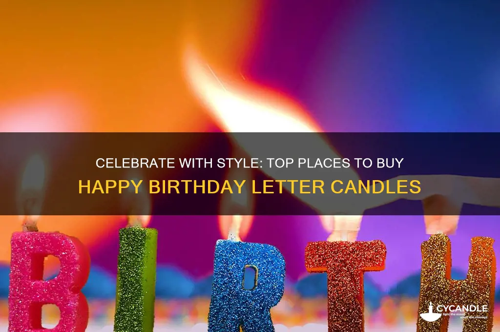where to buy happy birthday letter candles