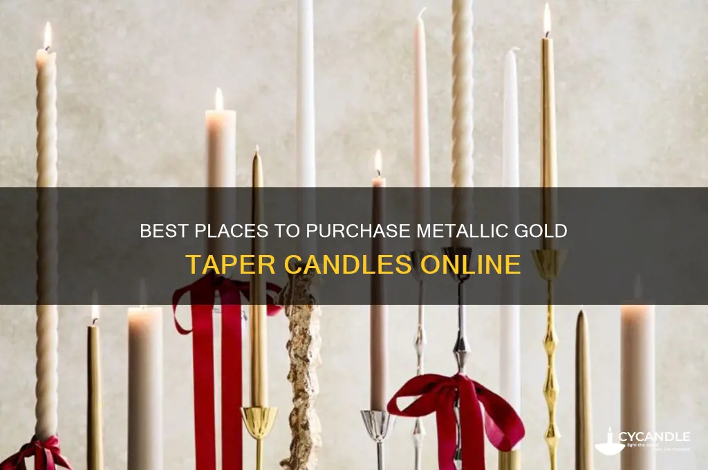 where to buy metallic gold taper candles