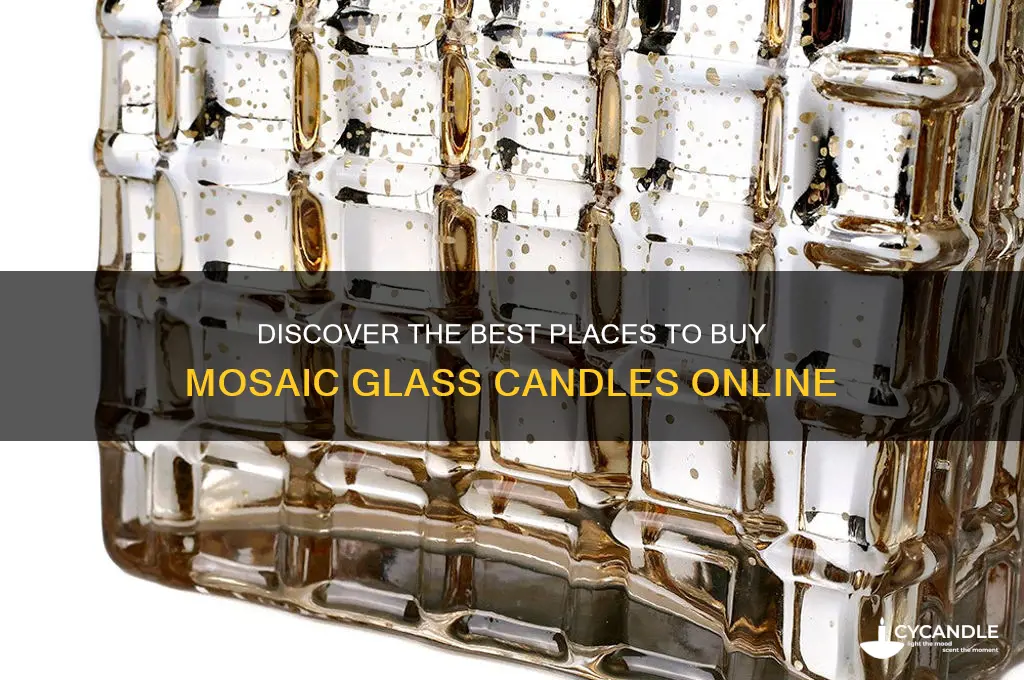 where to buy mosaic glass candle