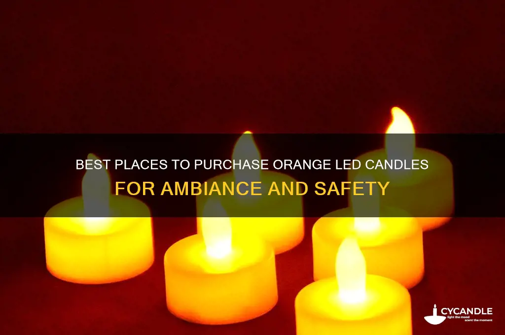 where to buy orange led candles