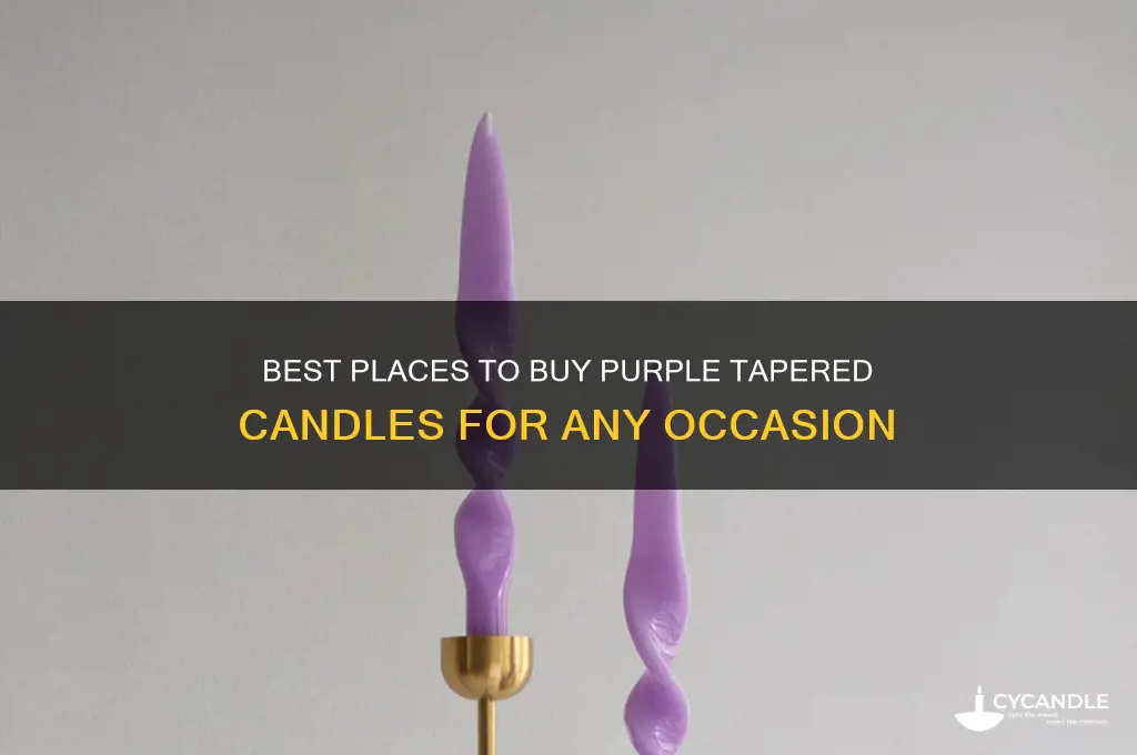 where to buy purple tapered candles