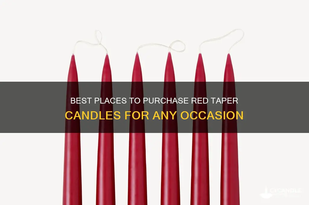 where to buy red taper candles