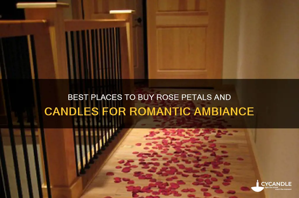 where to buy rose petals and candles