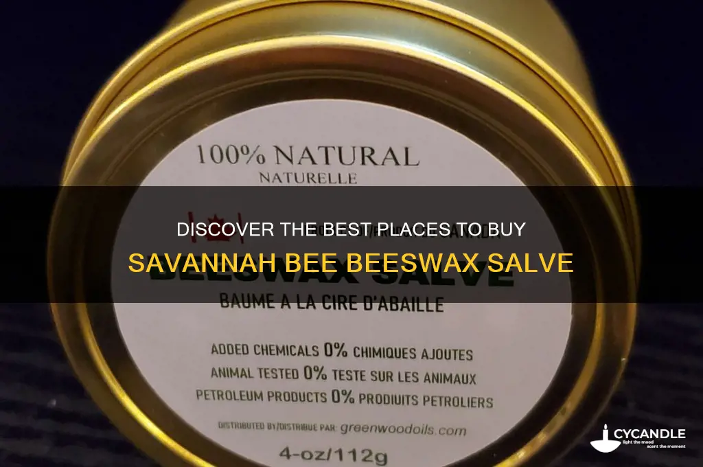 where to buy savannah bee beeswax salve