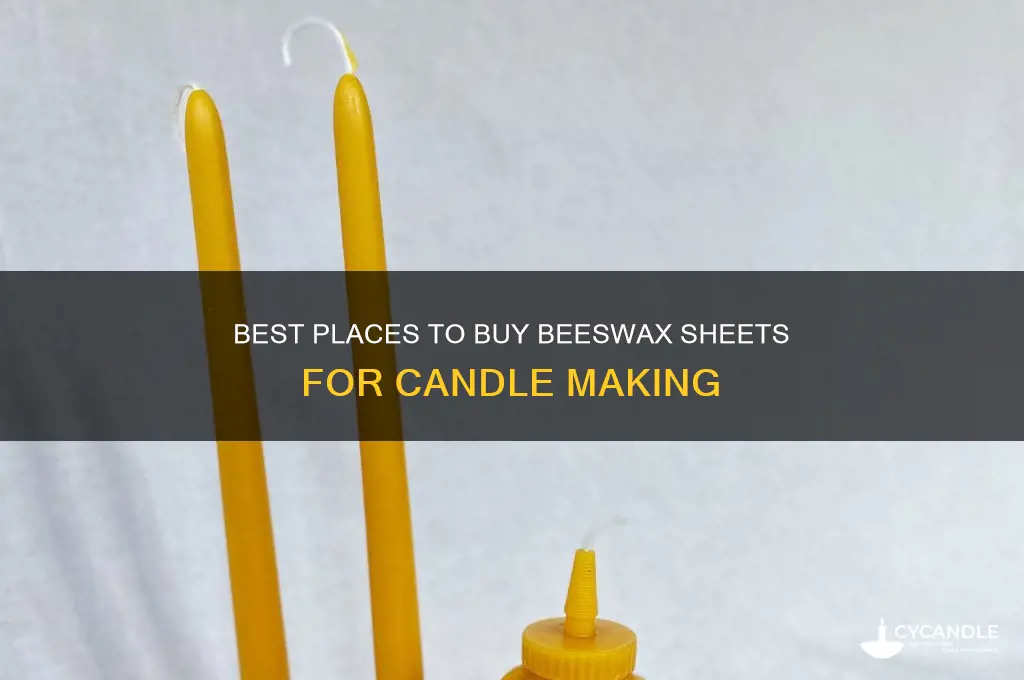 where to buy sheets of beeswax for candles