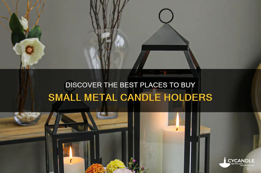 where to buy small metal candle holders