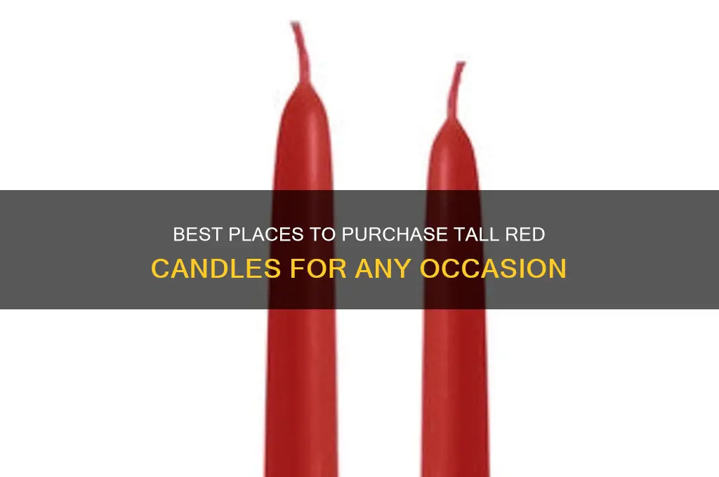 where to buy tall red candles