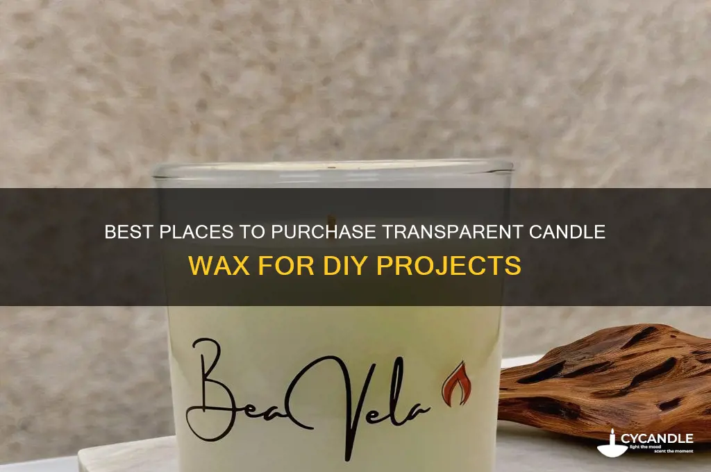 where to buy transparent candle wax
